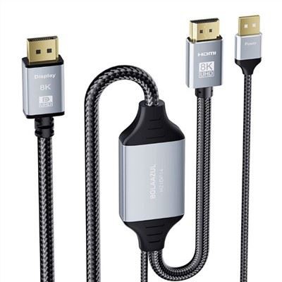 Cablu adaptor HDMI 2.1 la DisplayPort 1.4